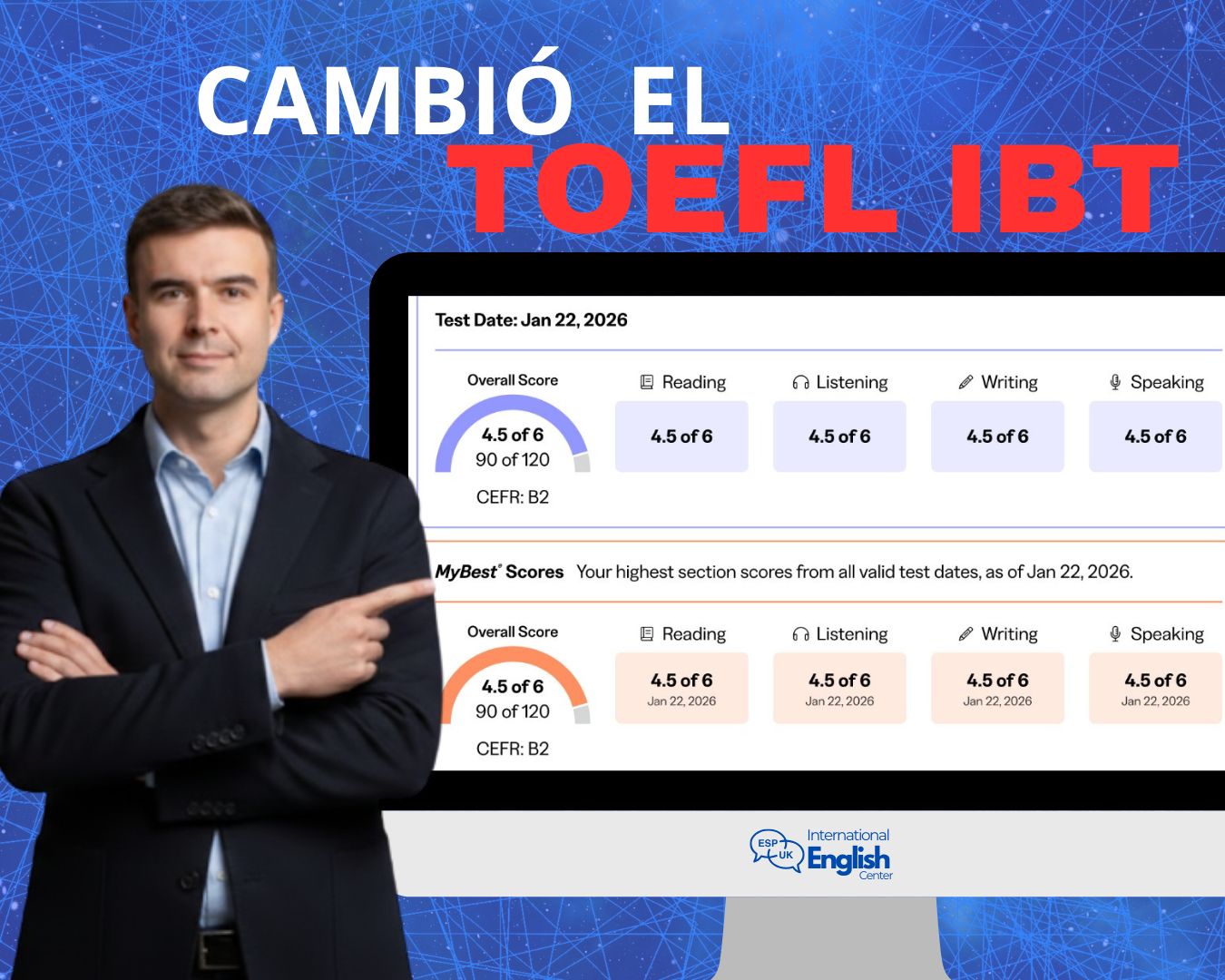 Que el TOEFL no te sorprenda, mira los cambios del 2026